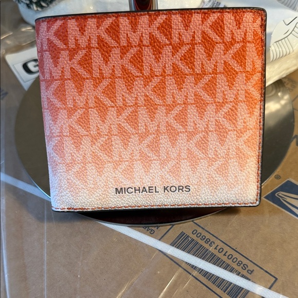 Michael Kors Other - Michael Kors Orange and White Card Holder